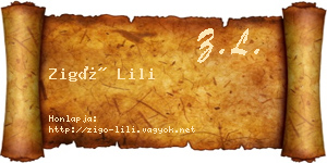 Zigó Lili névjegykártya