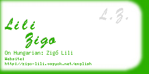lili zigo business card