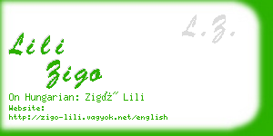 lili zigo business card